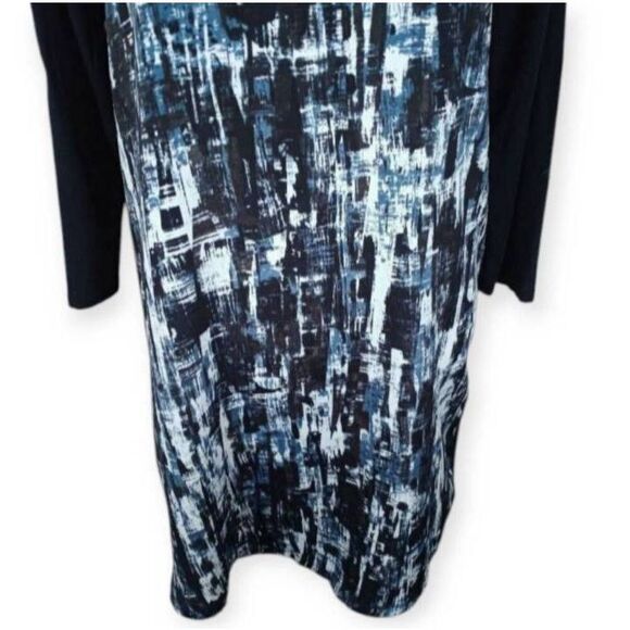 BANANA REPUBLIC NAVY & WHITE MODERN PRINT DRESS SZ.S EUC. - Picture 4 of 8